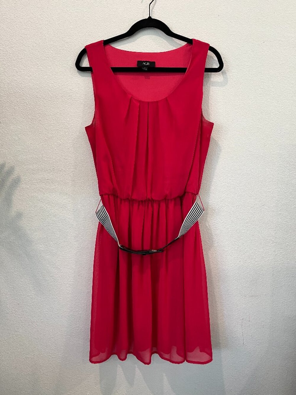 AGB Dress With Belt XL Pink